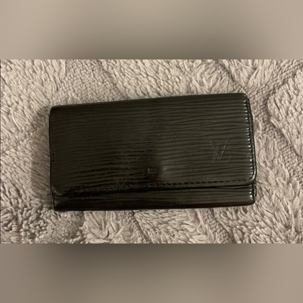 Louis Vuitton Black Epi Leather Bundle Card Holder, Long Wallet, And Key Holder - Picture 2 of 13